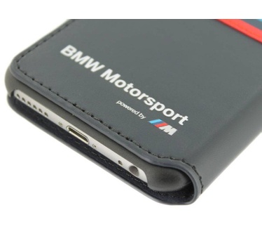 BMW Originele M-Sport Classic Collection Bookcase hoesje voor de Apple iPhone 6 / 6S - Donkerblauw (iPhone 6 / 6S) Zwart