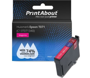 PrintAbout Huismerk Epson T071 (C13T071340) Inktcartridge Magenta