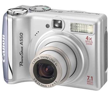 Canon Powershot A550  Zilver