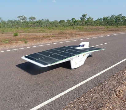 De Umicar Inspire-zonneauto in betere tijden