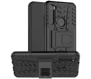qMust Xiaomi Redmi Note 8T Rugged Hybrid Hoesje Zwart