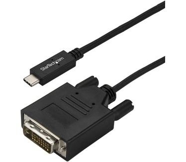 Startech.com 3 m USB-C naar DVI kabel 1920 x 1200 zwart