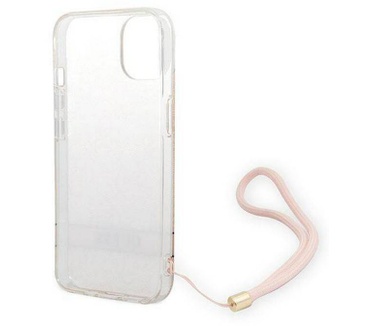 Guess 4G Printed Case met Strap - Apple iPhone 14 (6.1") - Roze Roze