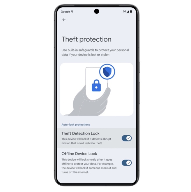 Illustratie Google Theft Detection Lock. - Bron: Google