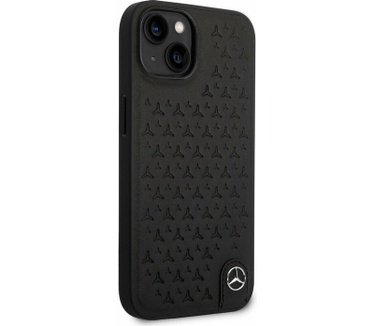 Mercedes-Benz Stars Leather Case - iPhone 14 Plus (6.7") - Zwart Zwart