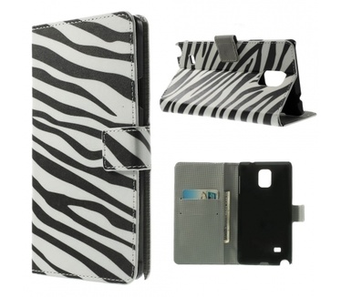 Kees Zebra Print Portemonnee Hoesje Samsung Galaxy Note 4