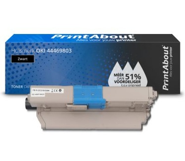 PrintAbout Huismerk OKI 44469803 Toner Zwart