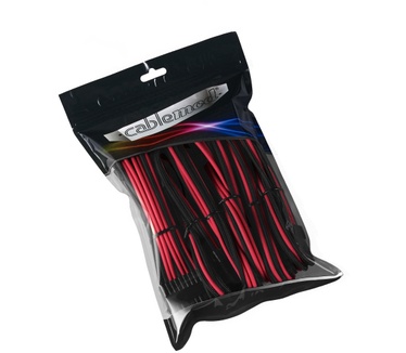 Cablemod PRO ModMesh Cable Extension Kit Zwart/Rood Rood, Zwart
