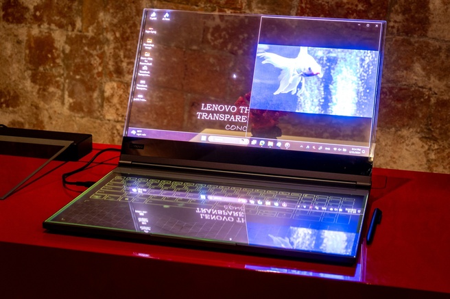 Lenovo ThinkBook Transparent Display laptop