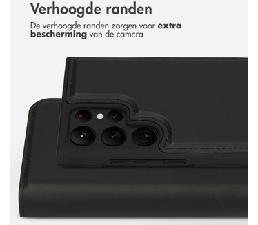 Accezz Premium Leather 2 in 1 Wallet Bookcase Samsung Galaxy S22 Ultra - Zwart