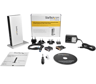 Startech.com Dual-monitor USB 3.0 docking station met DVI en verticale standaard