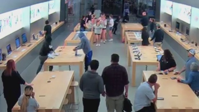 Apple Store diefstal Fresno 2018