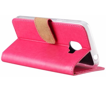 Luxe Lederen Bookcase hoesje voor de Samsung Galaxy Grand Prime Pro 2018 - Roze (Samsung Galaxy Grand Prime Pro 2018) Roze