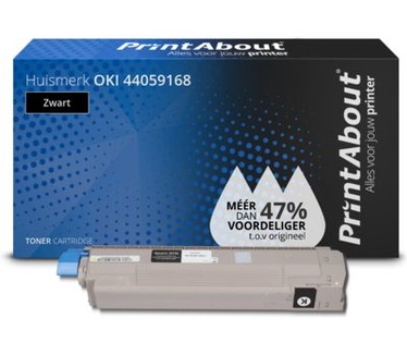 PrintAbout Huismerk OKI 44059168 Toner Zwart