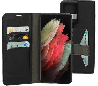 Mobiparts Classic Wallet Case Samsung Galaxy S21 Ultra Black