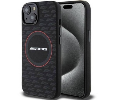 Mercedes-Benz Mercedes-AMG Carbon Pattern Back Case - iPhone 15 (6.1") Zwart
