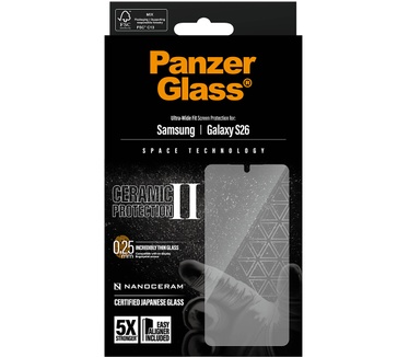 PanzerGlass PanzerGlass® Ceramic Screen Protector Samsung Galaxy S26 | Ultra-Wide Fit w. EasyAligner