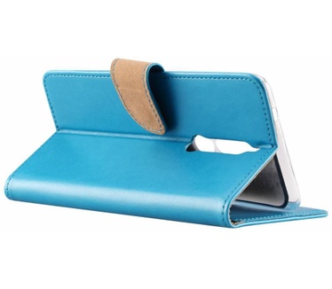 Luxe Lederen Bookcase hoesje voor de Nokia 5.1 - Blauw (Nokia 5.1) Blauw
