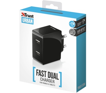 Trust 2x 12W Fast Dual USB Wall Charger