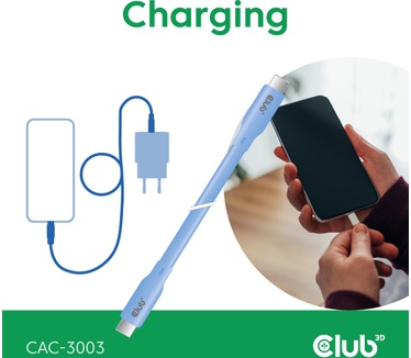 Club 3D USB C cable blue