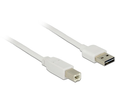 Delock 3m, USB2.0-A/USB2.0-B Wit