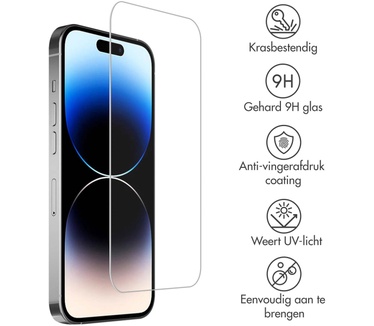 Accezz Gehard Glas Screenprotector 2-pack iPhone 15 / 15 Pro / 16