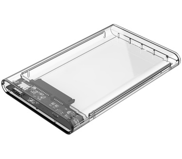 Orico - Transparante 2.5" type-C HDD Behuizing - SATA III - USB3.1 - 10Gbps Transparant