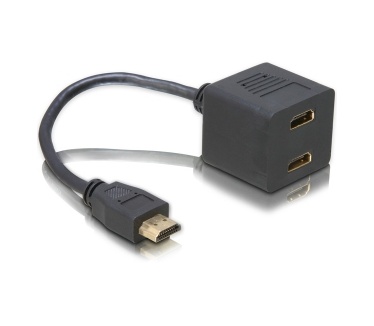 Delock Adapter HDMI male to 2x HDMI female