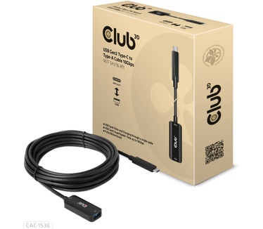 Club 3D USB Gen2 Type-C to Type-A Cable 10Gbps M/V 5m