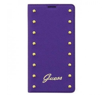 Guess Originele Studded Collection Folio Bookcase hoesje - Paars voor de Samsung Galaxy S5 / S5 Plus / S5 Neo Paars