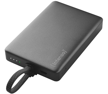 Intenso Powerbank MC10000 met geïntegreerde USB-C kabel en magnetische achterkant, 10.000 mAh, 20 Watt