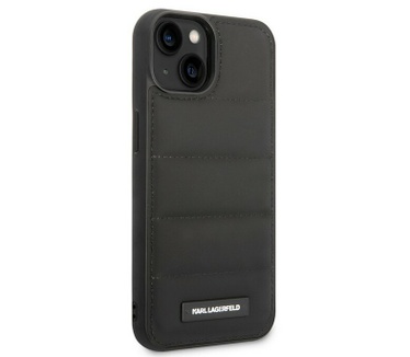 Karl Lagerfeld Quilted Puffy Back Case - iPhone 15 (6.1") - Zwart Zwart