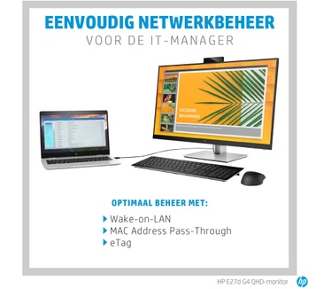 HP EliteDisplay E27d Zwart