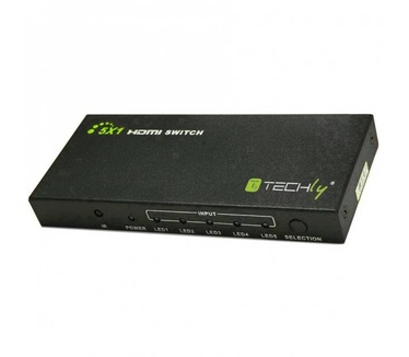 Techly 5 IN 1 OUT HDMI Switch with Remote Control, 4Kx2K, 3D IDATA HDMI-4K51