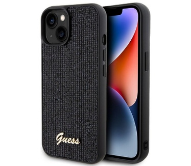 Guess Square Mirror Back Case - Apple iPhone 14 (6.1") - Zwart Zwart