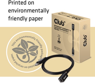 Club 3D Mini DisplayPort 1.4 to DisplayPort Extension Cable 8K60Hz DSC 1.2 HBR3 HDR Bidirectional F/M 1m