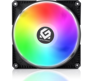 Metallic Gear Skiron MetallicGear SKIRON MG-F140 D-RGB PWM, 4-Pin High Airflow D-RGB Fan 140mm, Black Fan Frame with Matte White Blades, 140mm