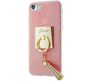 Guess Ring TPU Case Back Cover - Apple iPhone 7 (4.7") - Roze Roze