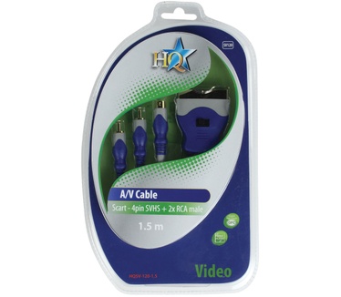 HQ Products 1.5m SCART M/ S-Video M + 2xRCA M