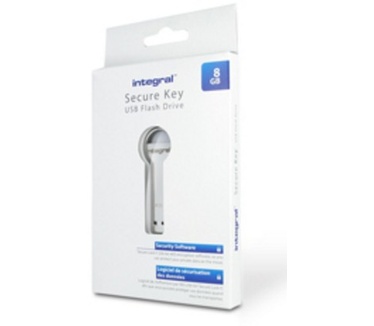 Integral Secure Key Encrypted 256-bit AES 8GB Zilver
