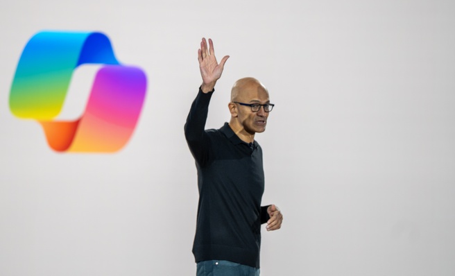 Satya Nadella werd in 2014 ceo van Microsoft. Bron: Stephen Brashear/Getty Images News
