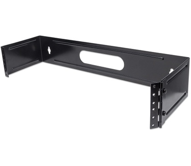 Intellinet 19" Hinged Wall Bracket, 2U, Black