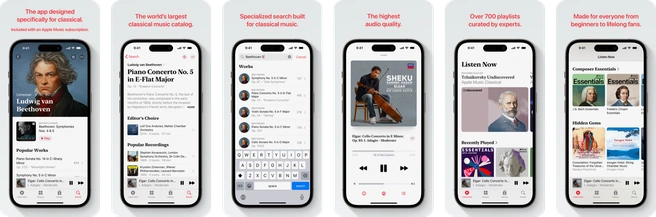Apple Music Classical, maart 2023