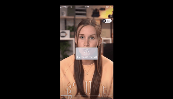 Still van de deepfake van NU.nl