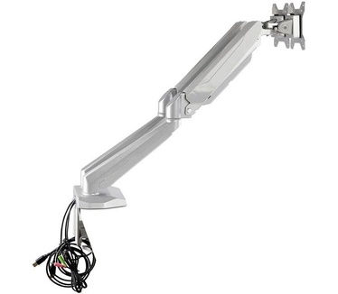 Startech.com Monitor arm voor 2 schermen bureausteun met geïntegreerde 2-poorts USB passthrough