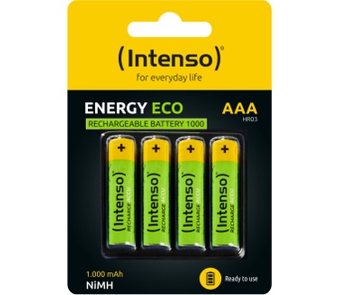 Intenso HR03 NiMH Energy Eco 1000mAh 4er Blister - Micro (AAA) - 1.000 mAh