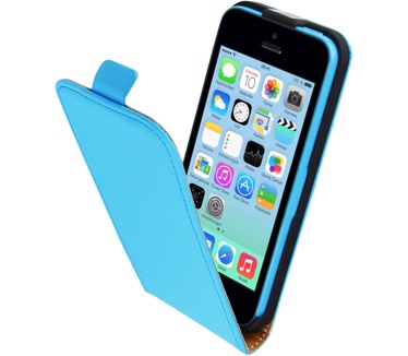 Mobiparts Premium Flip Case Apple iPhone 5C Light Blue