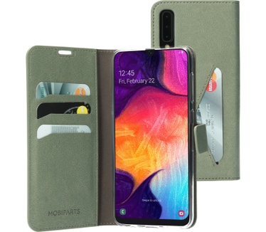 Mobiparts Classic Wallet Case Galaxy A50 Stone Green