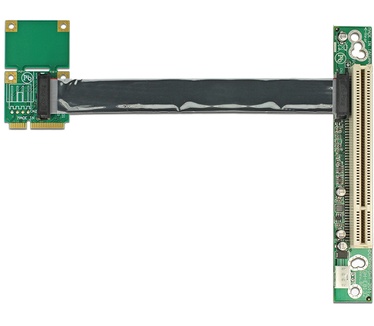 Delock 41359 Riser Card Mini PCI Express > 1 x PCI with flexible cable 13 cm left insertion