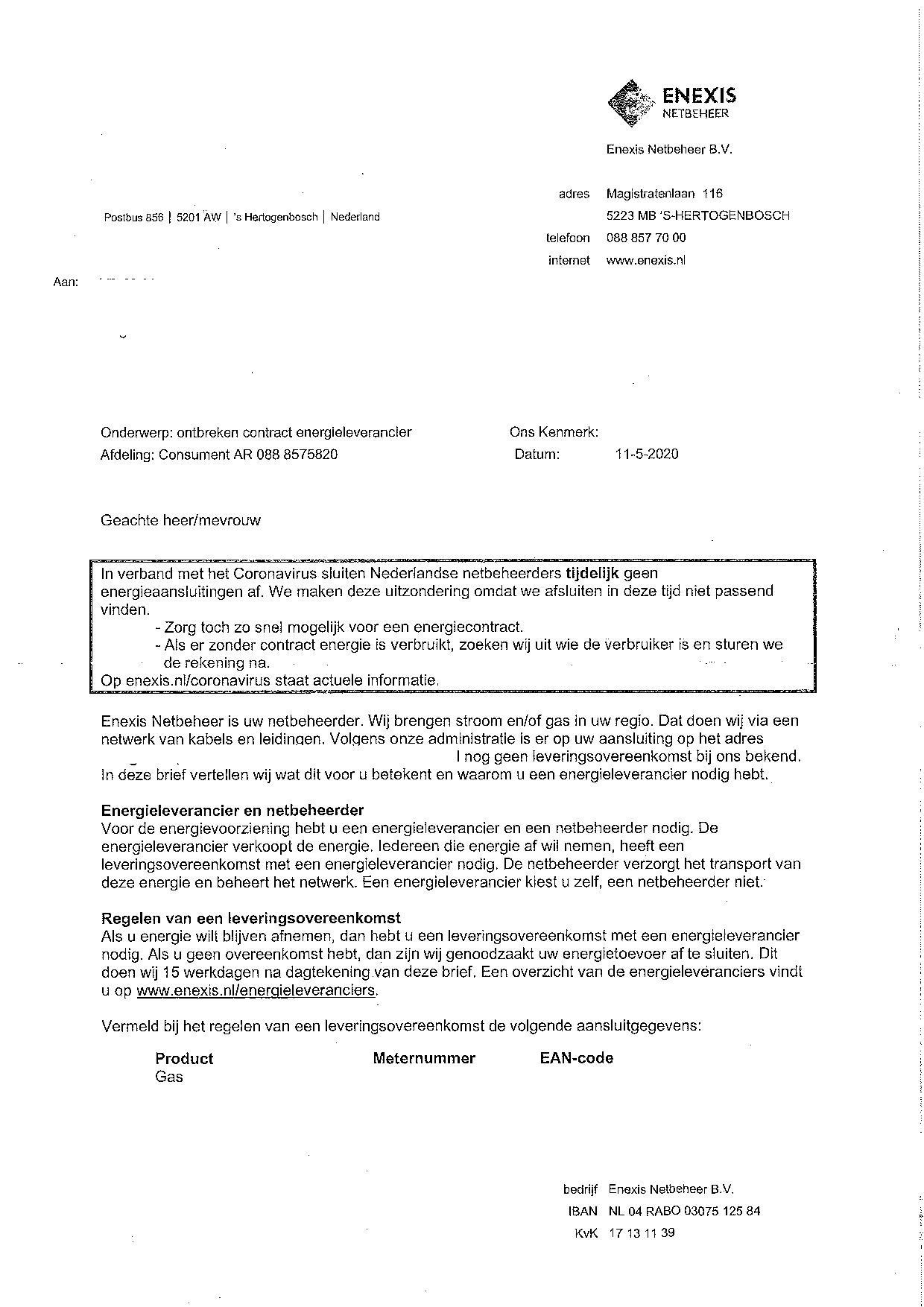 Voorbeeldbrief